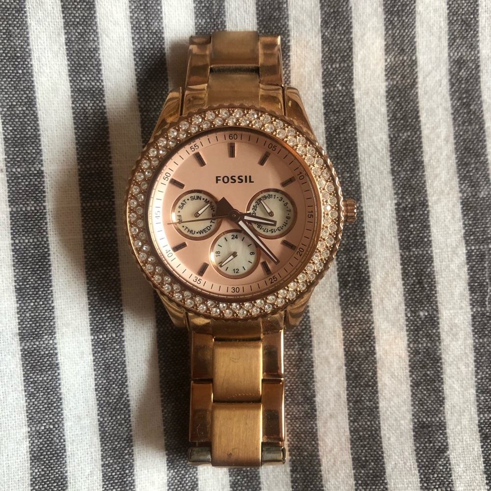 Rose gold FOSSIL watch